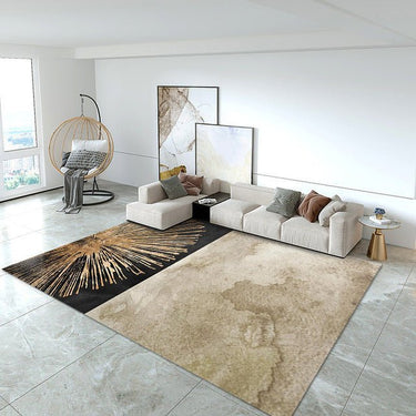 Printed Velvet Living Room Rug - Casatrail.com